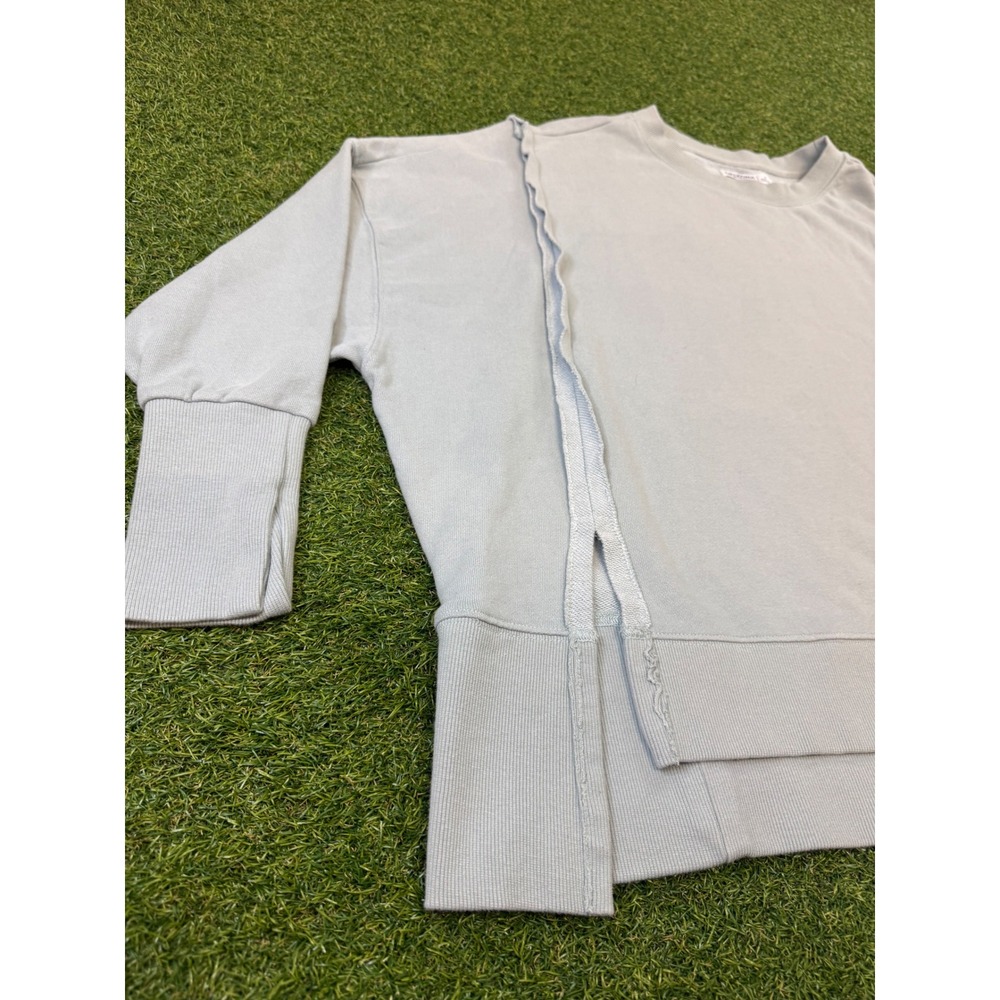 Arizona Jean‎ Co Womens Small Sweatshirt Aqua Tourmaline Exposed Seams NWT - Picture 2 of 8